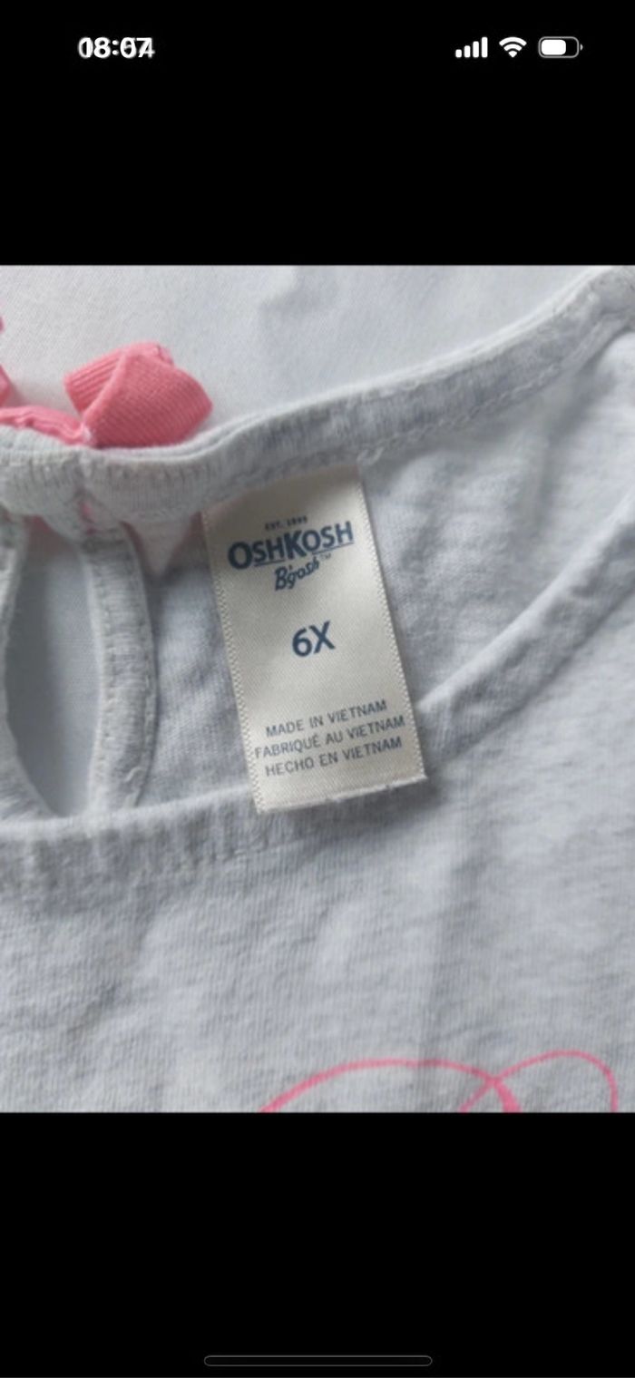 Tee shirt manches longues Oshkosh taille 6 ans - photo numéro 3