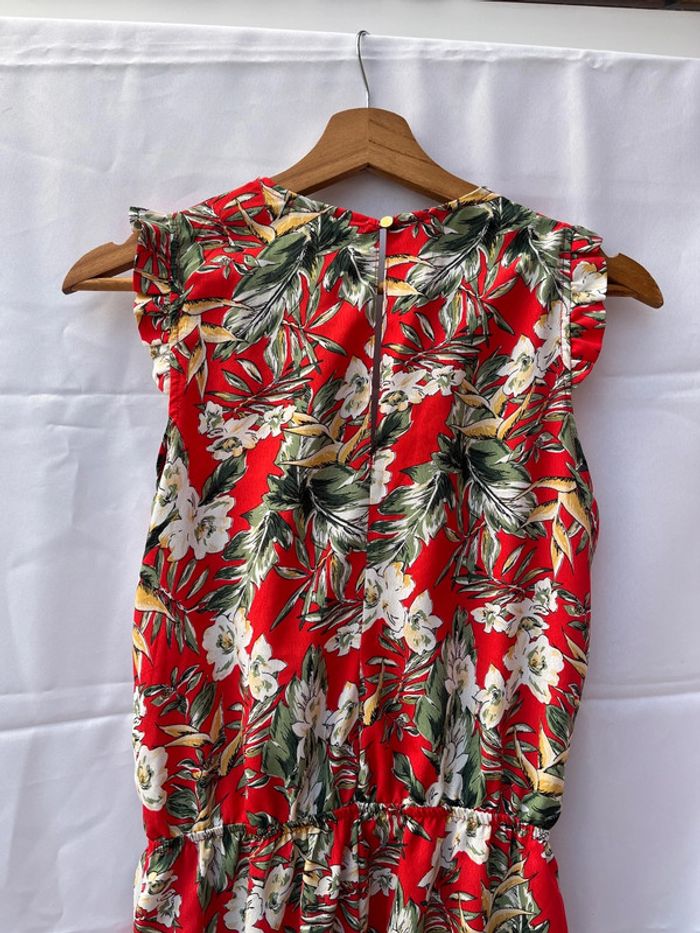 Jolie combinaison fleurie rouge S/M - photo numéro 6