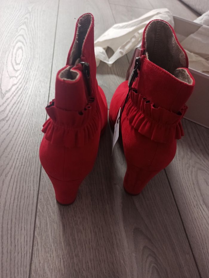 Bottines rouges Tamaris - photo numéro 4