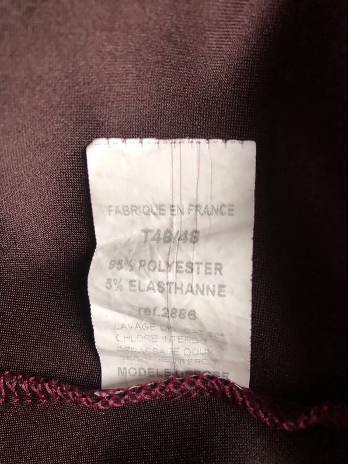 AN25-Veste fantaisie (entre le bordeaux et lie de vin) T 46-48 portée 1 soirée - photo numéro 11