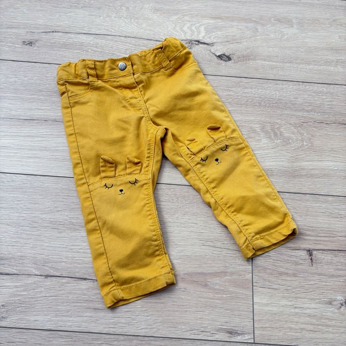 Pantalon fille Creeks 9 mois Moutarde Lapin