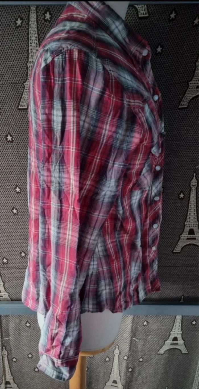 Chemise à carreaux manches retroussable taille 42 - photo numéro 5