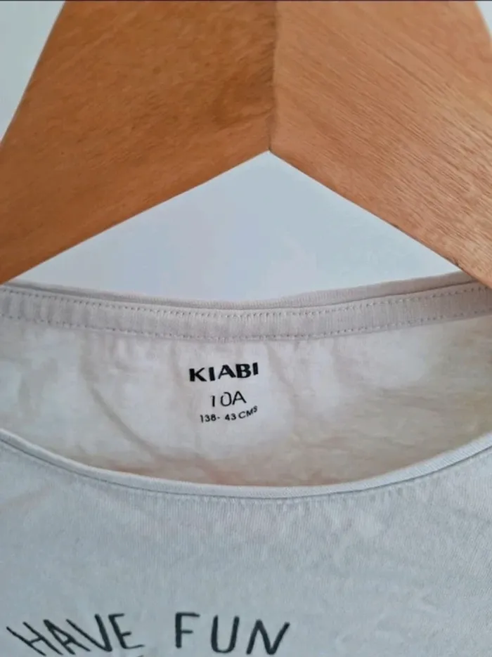 T-shirt manche longue blanc à motif enfant fille Kiabi 10 ans - photo numéro 3