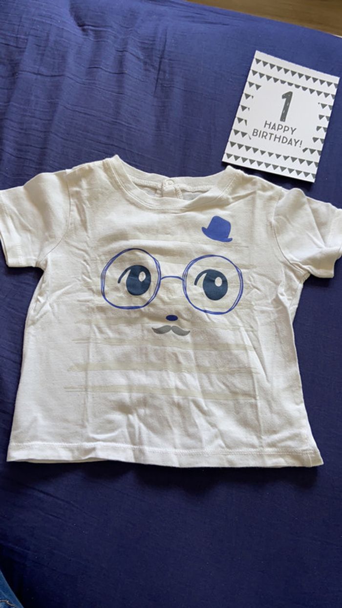 Tee shirt manche courte 12 mois 74cm