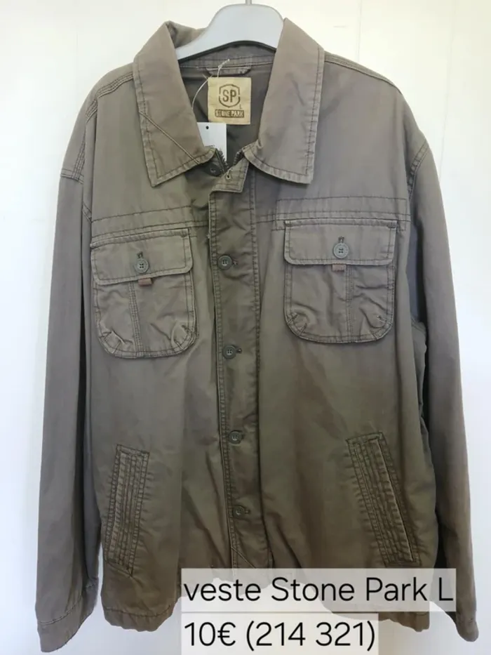 214321 Veste grise homme L Stone park
