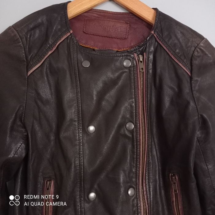 Blouson en cuir marron t38 Kookaï - photo numéro 2