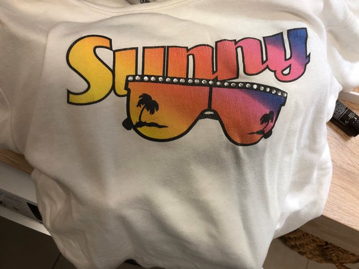 Tee-shirt blanc sunny mango - photo numéro 5