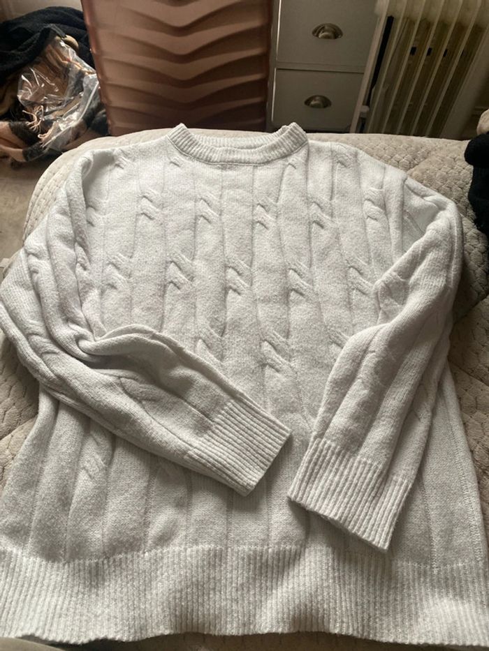Pull blanc taille L