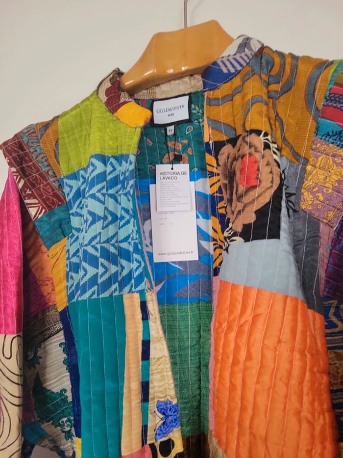 Veste style kimono patchwork. Neuve - photo numéro 6