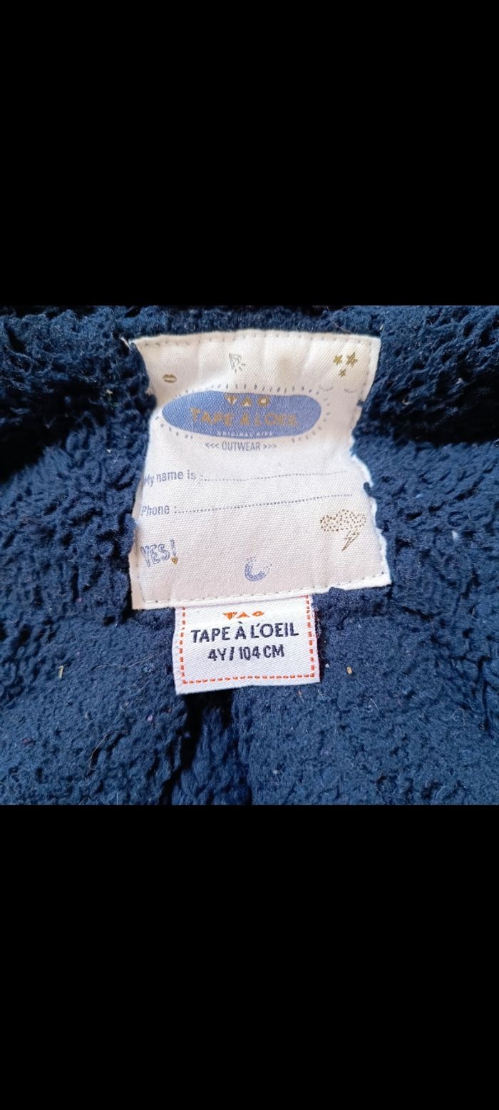 Manteau bleu marine avec paillettes TAO - photo numéro 4