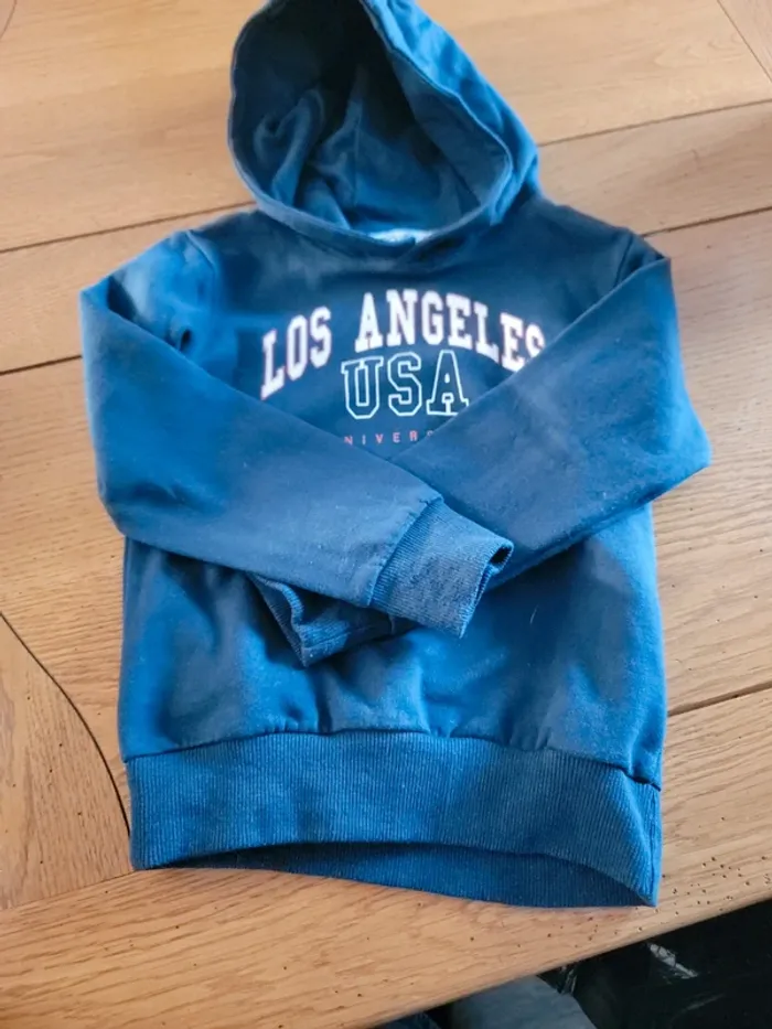 Sweat capuche bleu marine - photo numéro 3