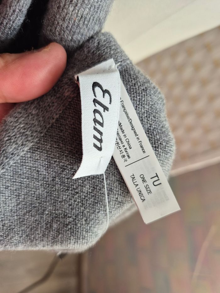 💕Jolie  Écharpe Grise Etam - Douceur Laine et Cachemire - NEUVE💕 - photo numéro 4