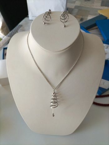 Parure argent tourbillon spirale