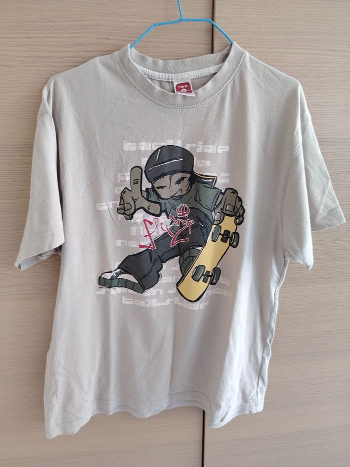 T-shirt personnage manga, Here There, 13-14 ans (158/164), beige