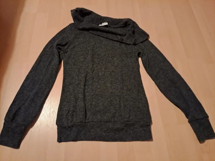 Pull Cache Cache Gris Anthracite Col Bateau Taille S (T1) - photo numéro 4