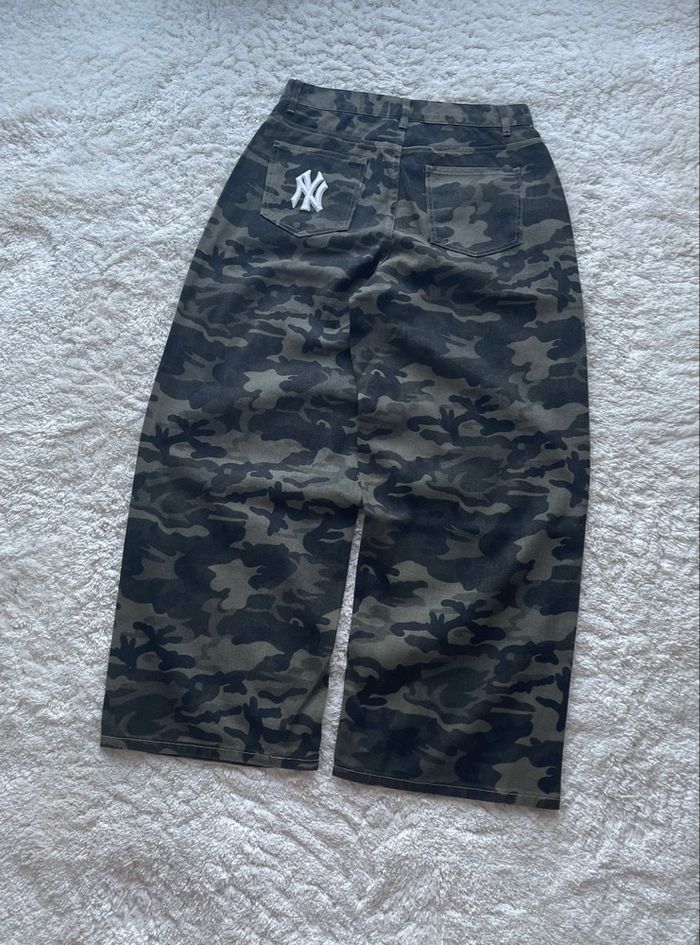 Jean baggy camouflage streetwear custom NY Yankees - Taille M