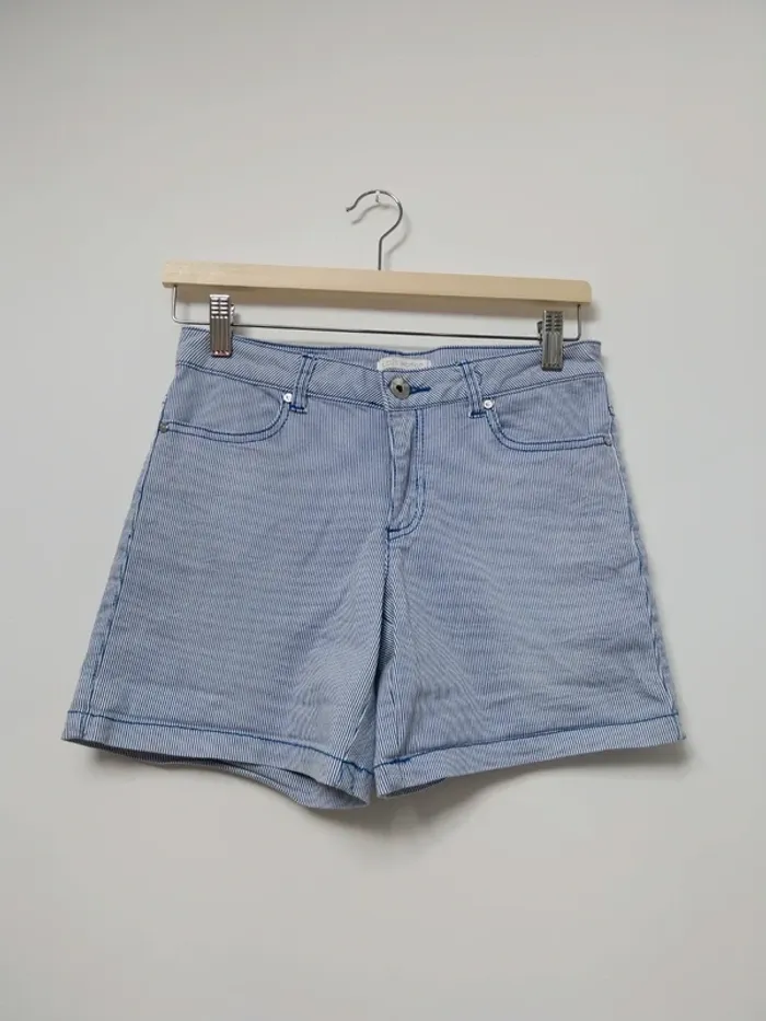 Short à rayures bleu et blanc LPB 34