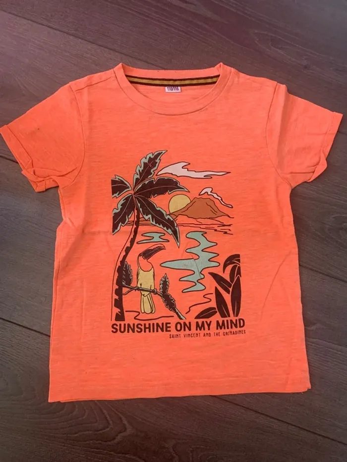 TEE shirt 5 ans garçon orange