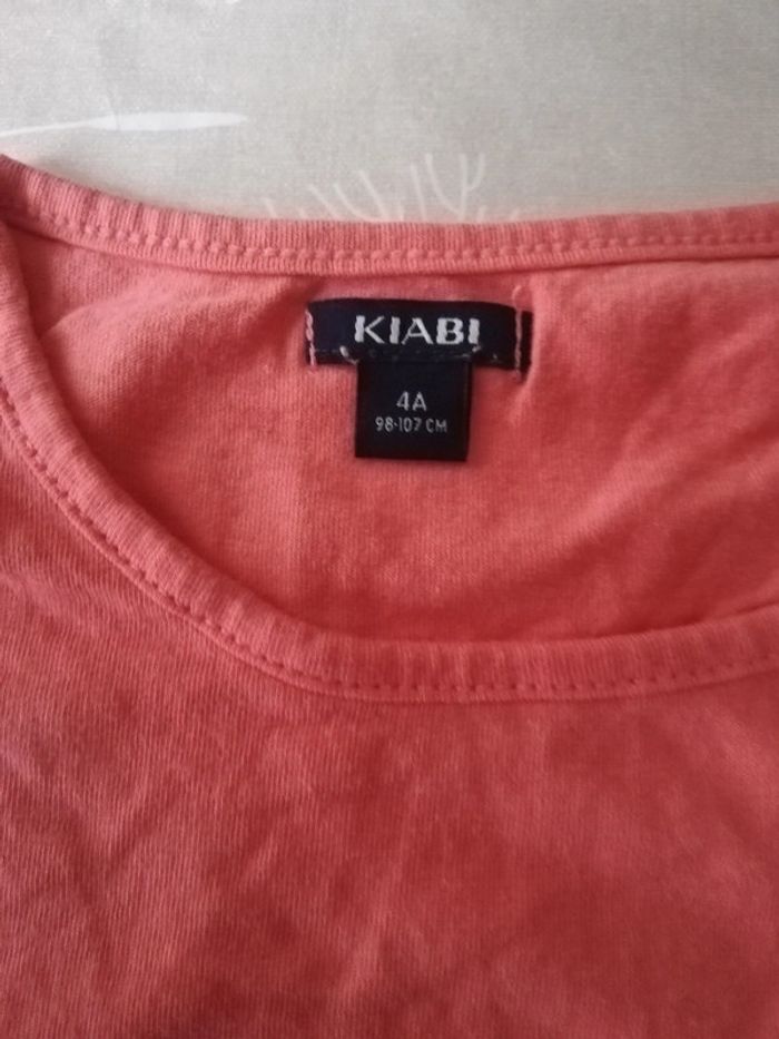 Tee shirt manches longues corail 4 ans Kiabi - photo numéro 3