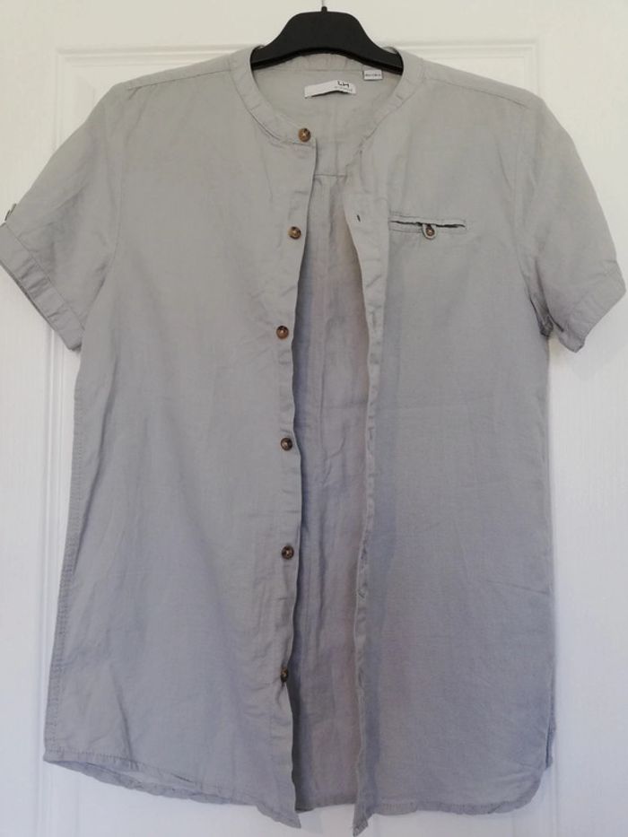 Chemise lin gris 16 ans neuf - photo numéro 2