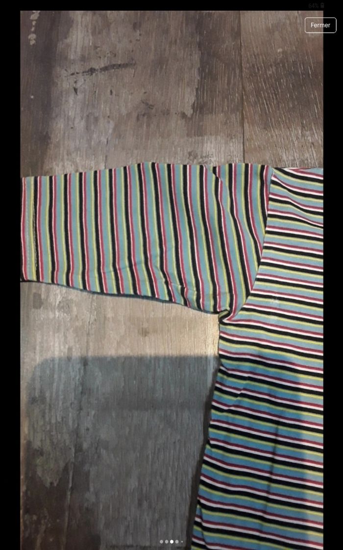 tee-shirt manche longue a rayures - photo numéro 3