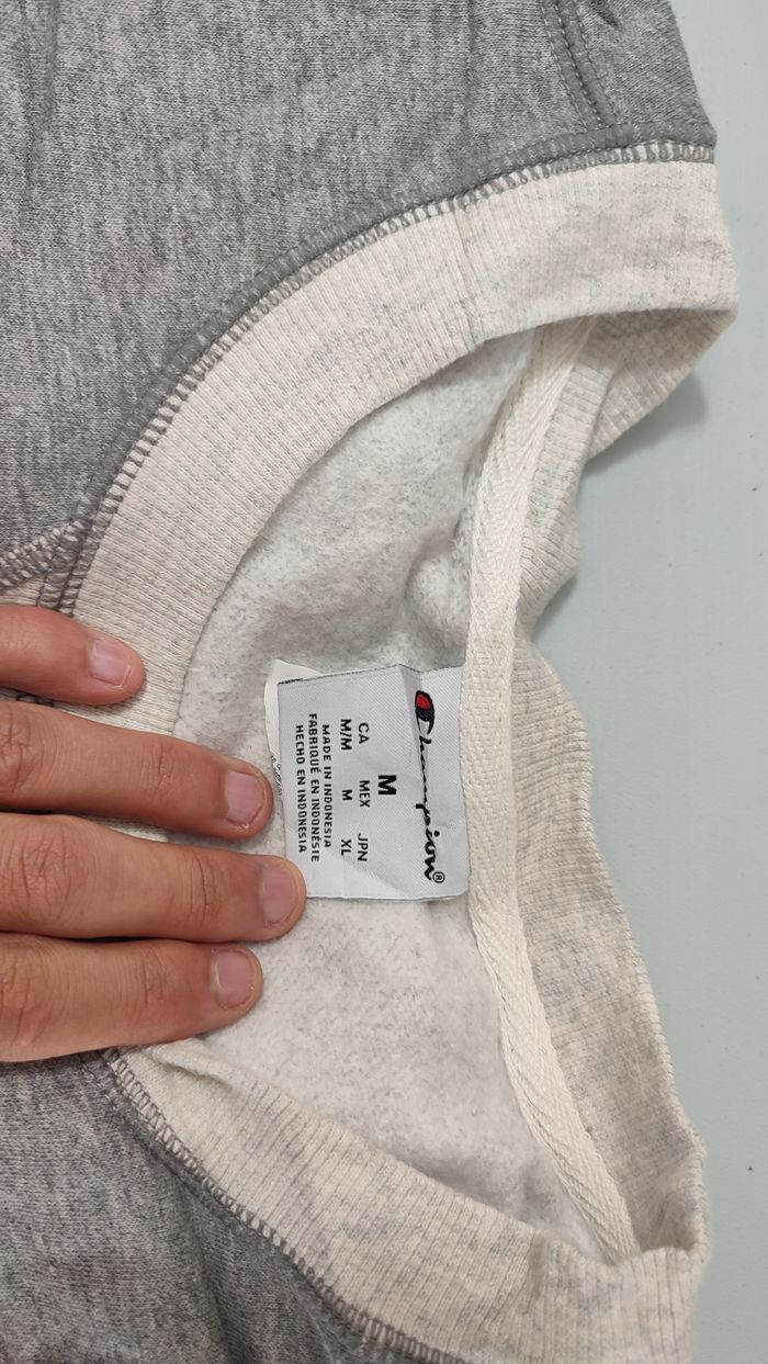 Vêtement Homme Sweatshirts Sweats pull blanc gris Champion taille M #Retrostreet - photo numéro 2