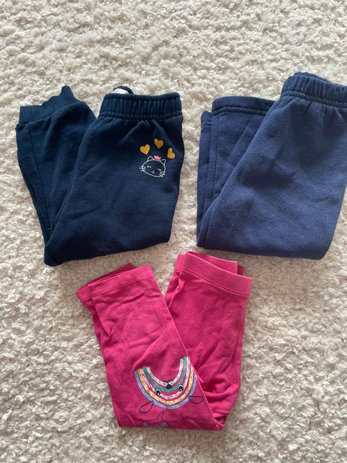 Lot de 3 pantalons leggings fille