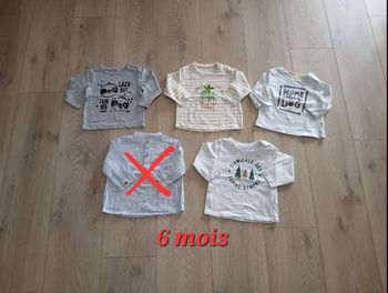 Lot de 4 t-shirts 6 mois