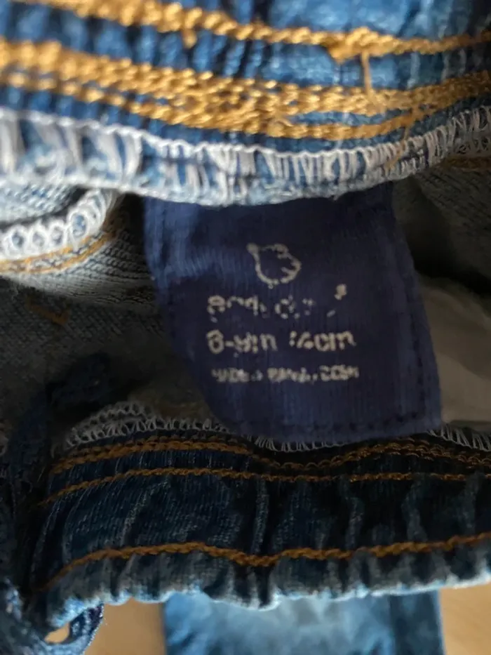 Pantalon jean legging bleu noir jacadi Paris 12 mois 74 cm beige fille bébé - photo numéro 11