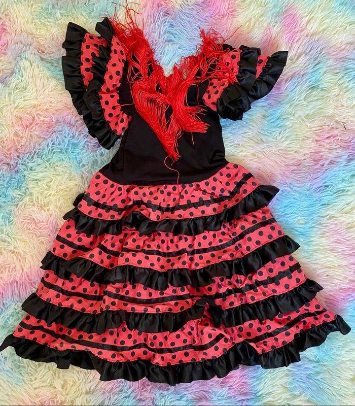 Robe de déguisement flamenco – Taille 4 ans - photo numéro 2