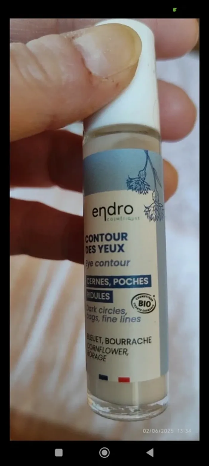 Endro Soin Contour des yeux Roll On Contour des yeux Bio Cernes Poches et Ridules 10 ml - photo numéro 3