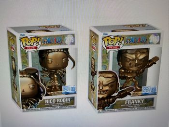 Funko pop OnePiece bronze édition limitée Nina Robin et Francky