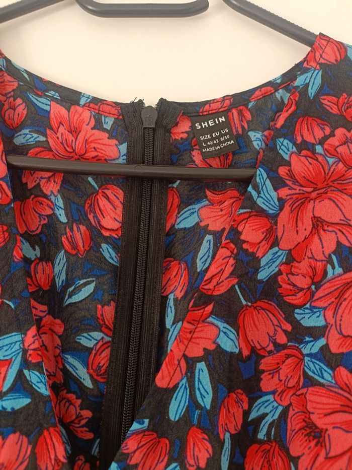 Combi short fleurie taille L - photo numéro 3