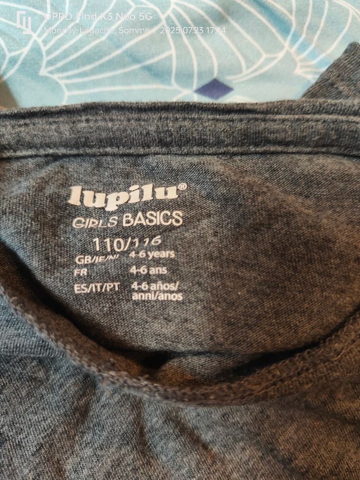 Tee-shirt 110/116cm lupilu girls basic Réduction jusqu'à -70% - photo numéro 2
