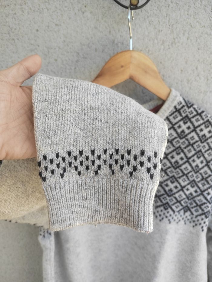 Pull norvégien homme laine Jules taille M – pull chaud hiver, tricot scandinave, maille tendance - photo numéro 4