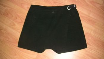 Jupe short noire en toile Taille 38 Camaïeu