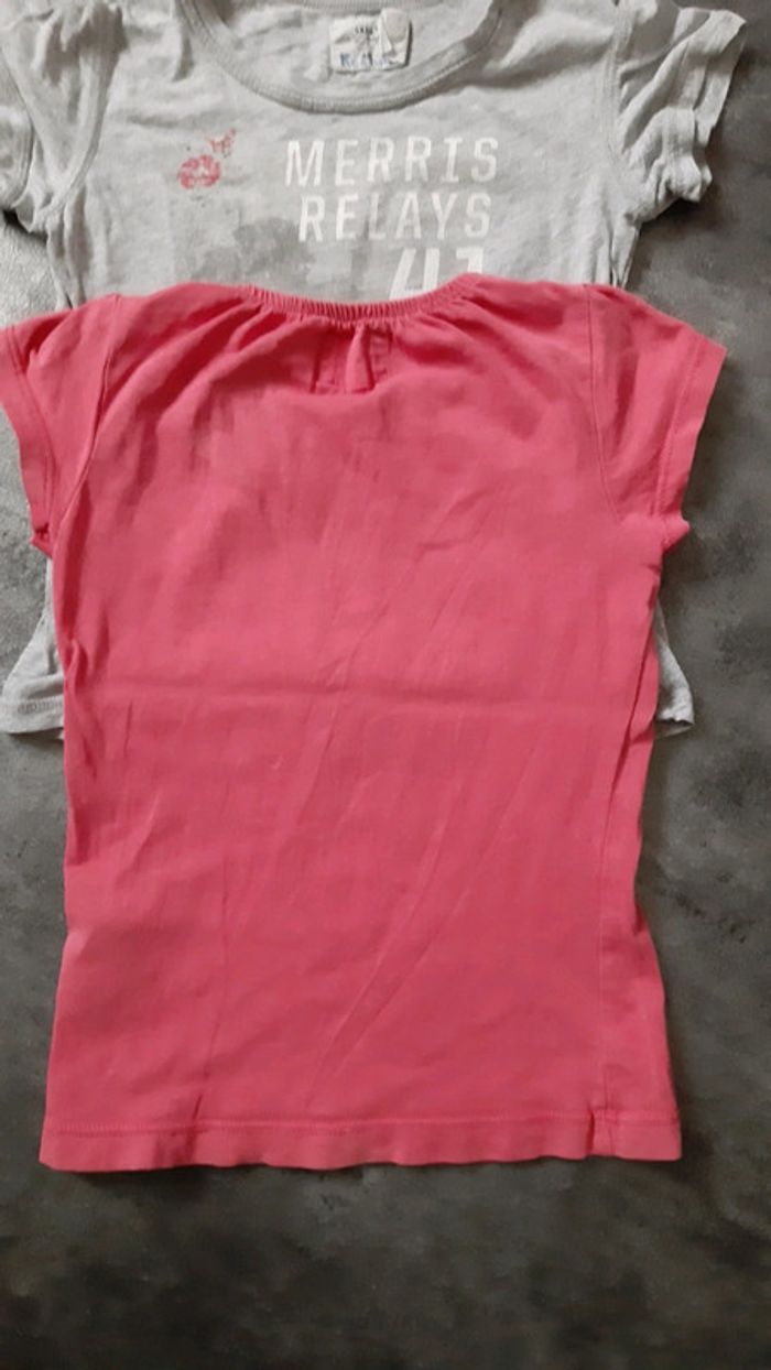 2 t-shirts manches courtes fille 100% coton - photo numéro 5