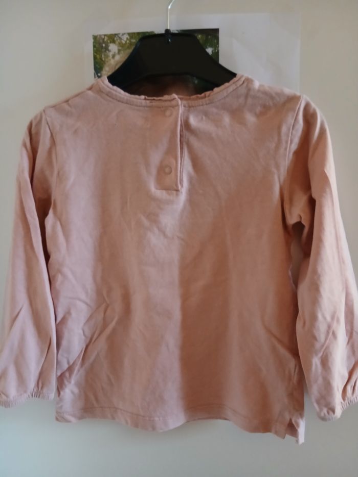 T shirt manches longues imprimé oiseau - photo numéro 2