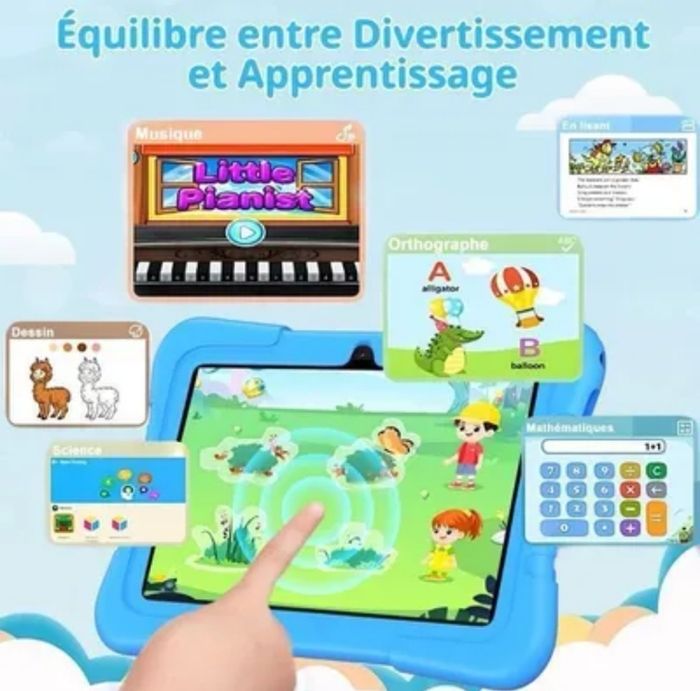 TABLETTE TACTILE ENFANT BLEU ANDROID 10 - photo numéro 4