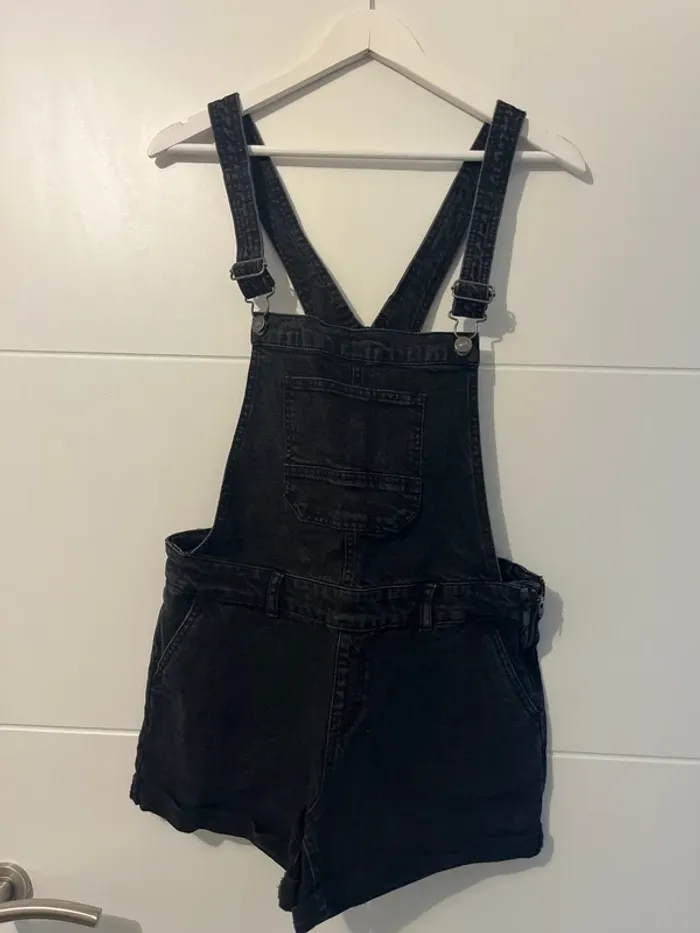 Salopette short jeans