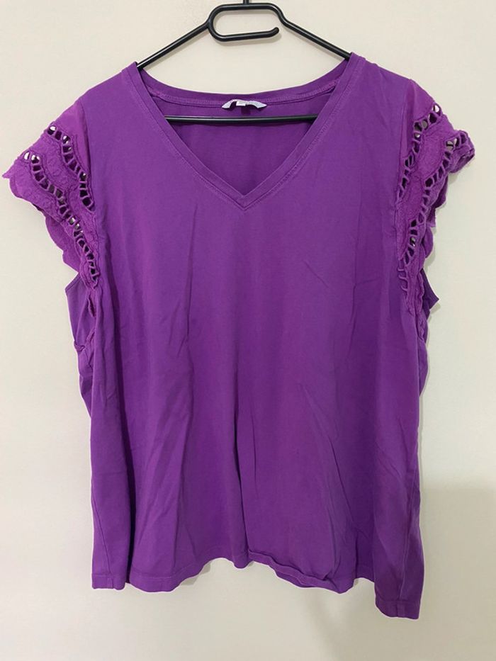 T-shirt violet MS Mode taille XL