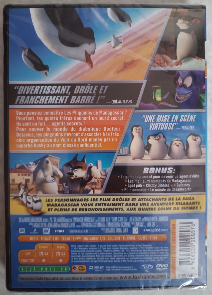 Les Pingouins De Madagascar Film Eric Darnell Dvd Neuf Sous Blister - photo numéro 2