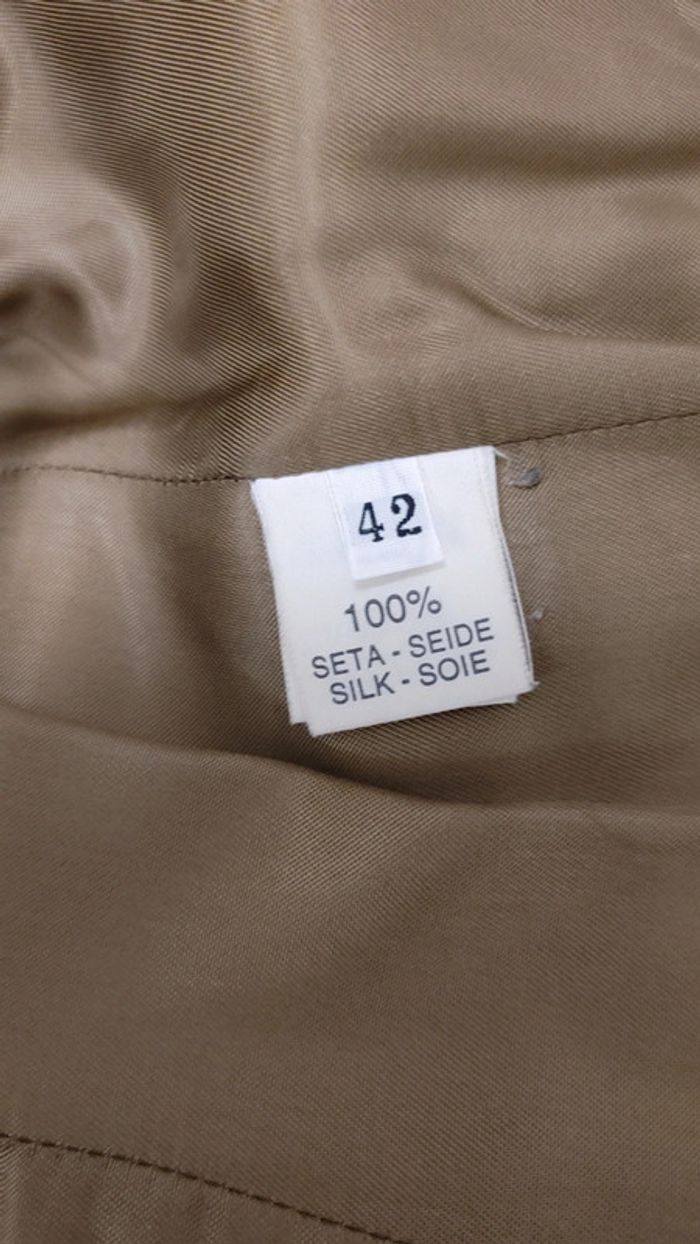 Très belle ensemble veste matelassé chaude imprimer doré style animal léopard en soie laine viscose - photo numéro 19
