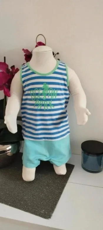 Combinaison Short Benetton Baby - Taille 74 (9-12 mois)