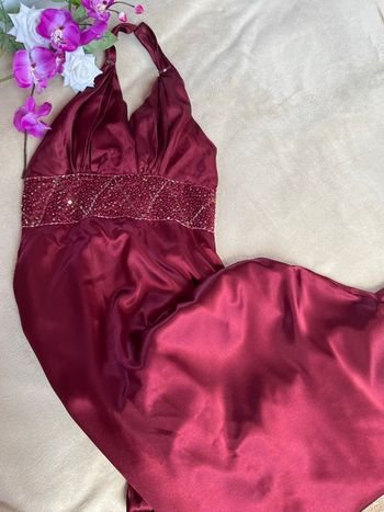 Robe de soirée grenat pour femme | Taille M/L