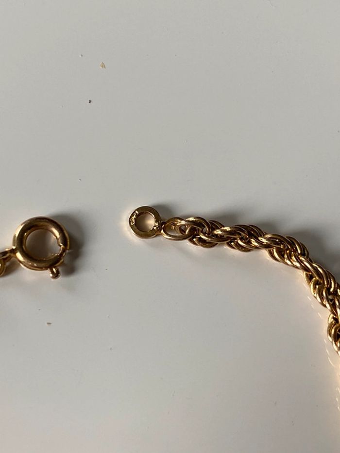 Bracelet vintage plaqué or maille serrée - photo numéro 6