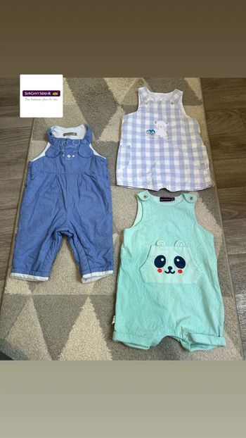 Lot de 3 combinaison Sergent major taille 6 mois
