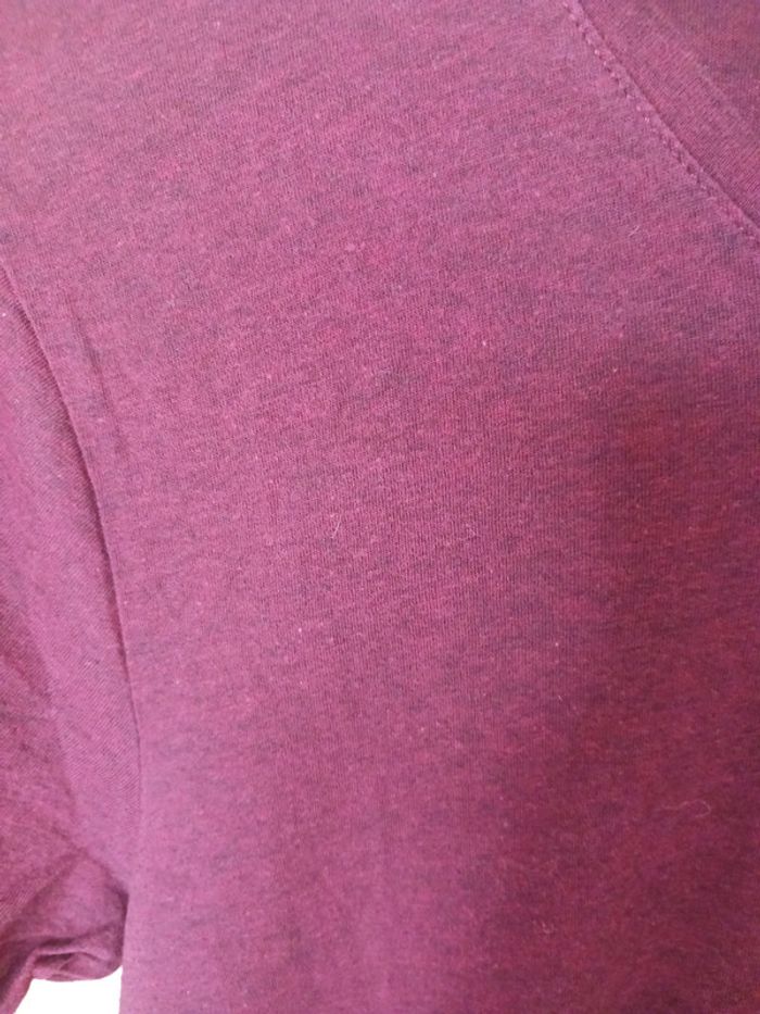 T-shirt mc Homme bordeaux taille M - photo numéro 3