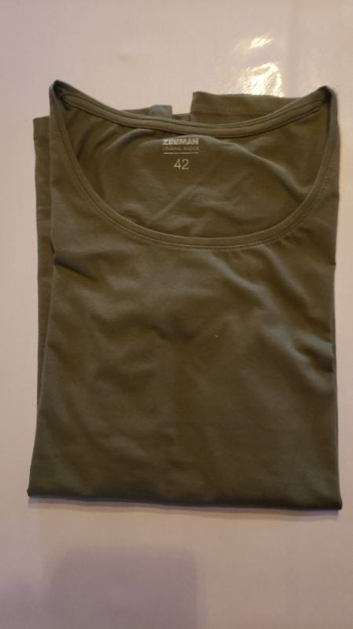 Tee-shirt manche longue Kaki T:42