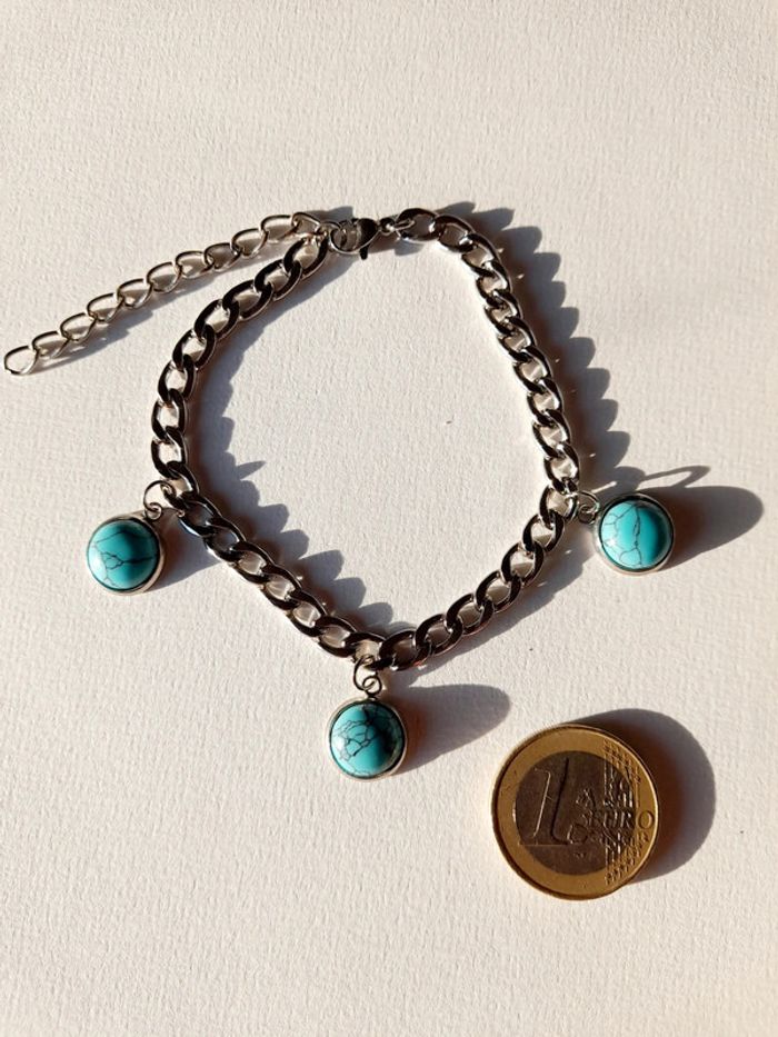 Gourmette avec charmes Turquoise - photo numéro 2